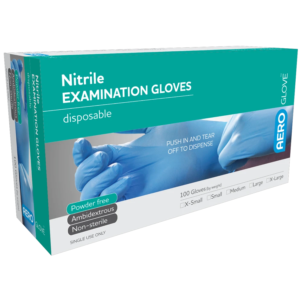 AEROGLOVE Small Nitrile Powder-Free Gloves Box/100