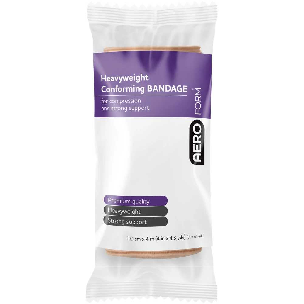 AEROFORM Heavyweight Conforming Bandage 10cm x 4M Wrap/12