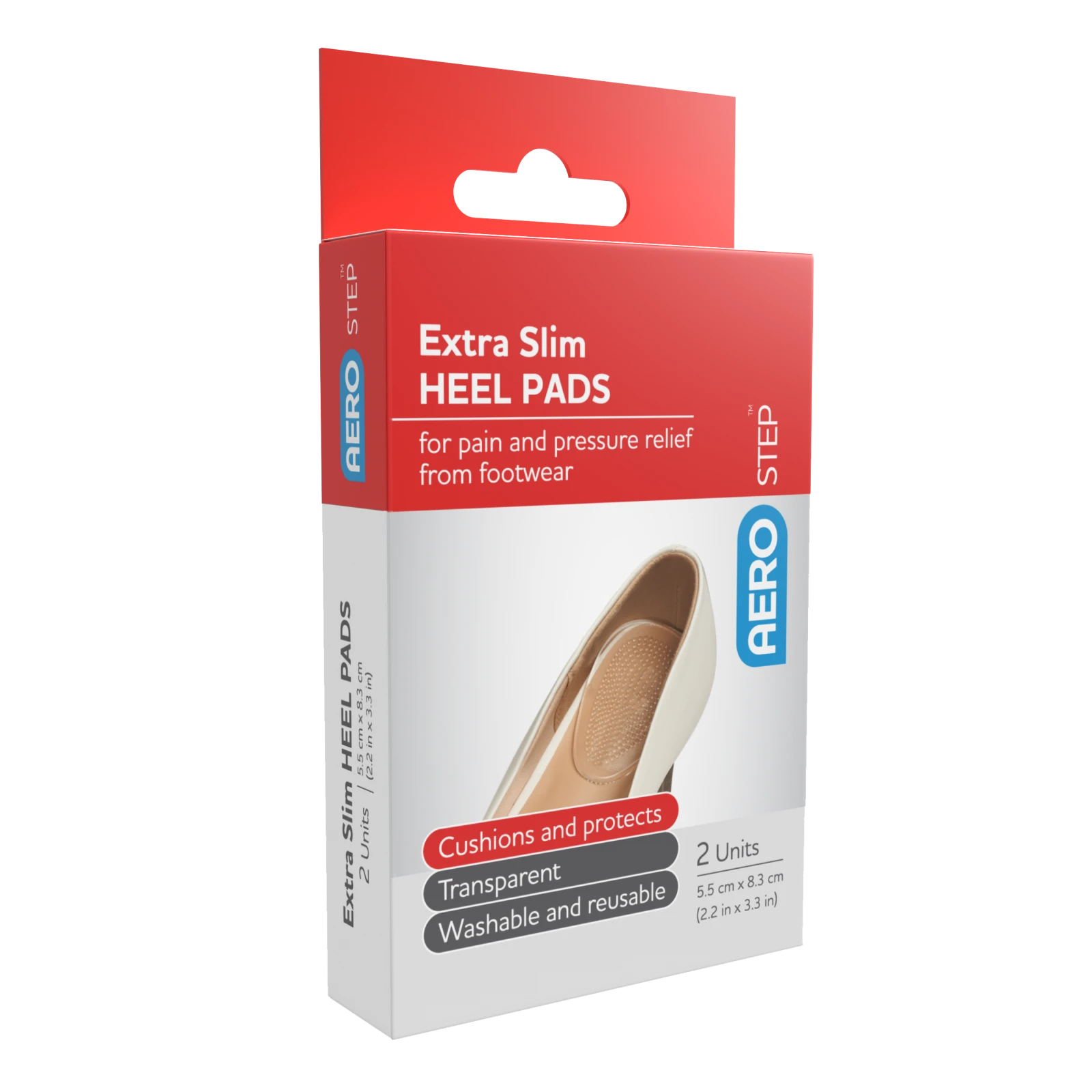 AEROSTEP Extra Slim Heel Pad 55 x 83mm Box/2
