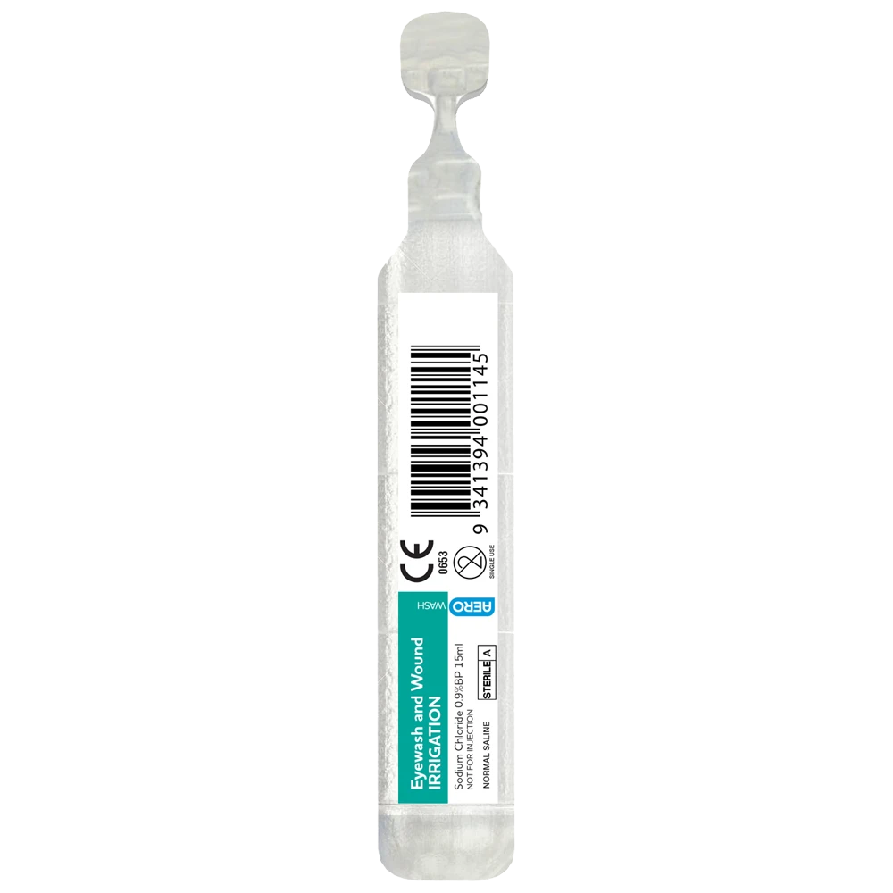 AEROWASH Sodium Chloride Eyewash Ampoule 15ml Carton/250