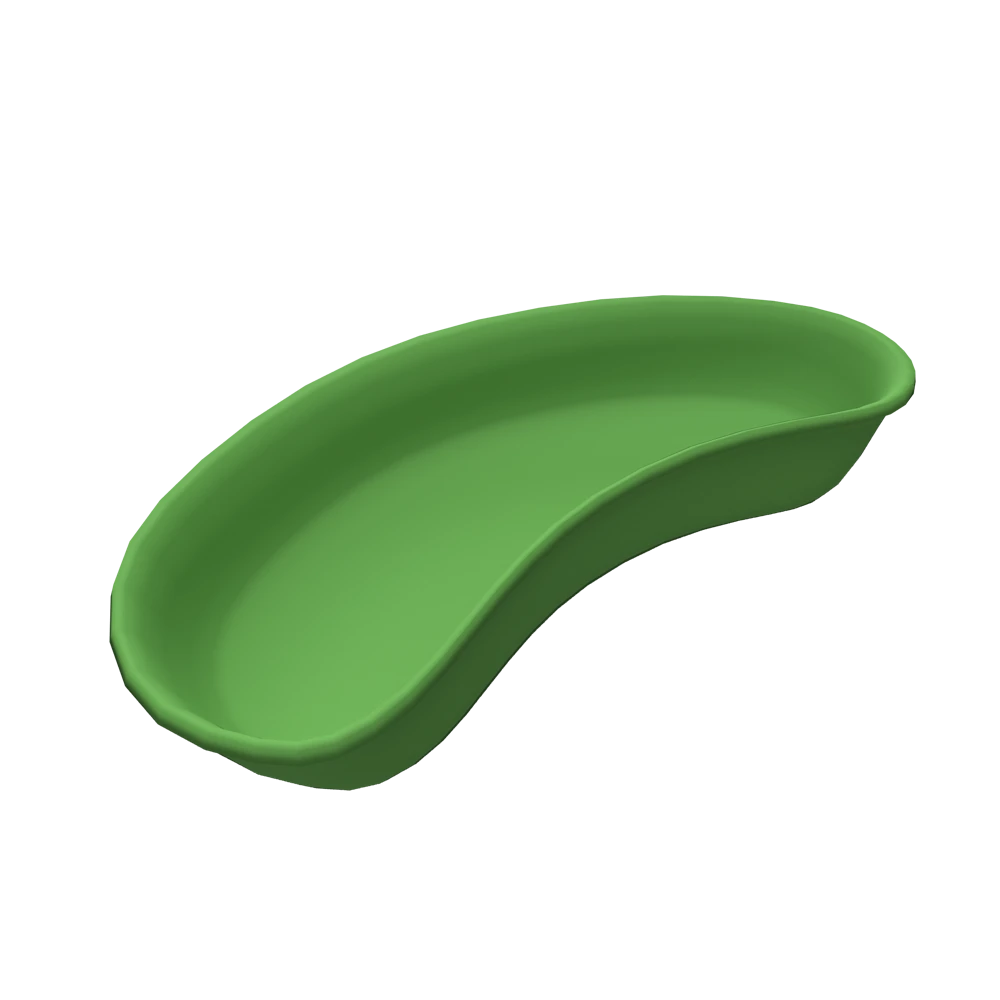 Disposable Green Plastic Kidney Dish 700mL (230mm)
