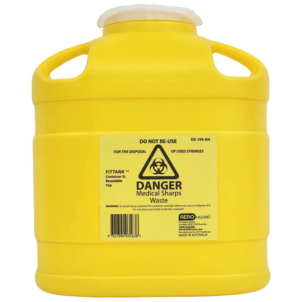 AEROHAZARD Sharps Disposal Container 5L