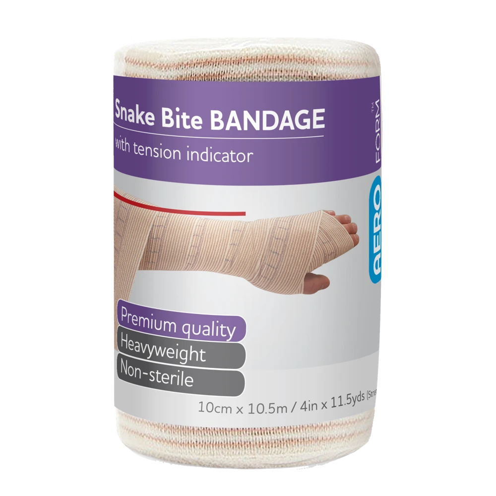 AEROFORM Snake Bite Bandage with Indicator 10cm x 10.5M Wrap/12