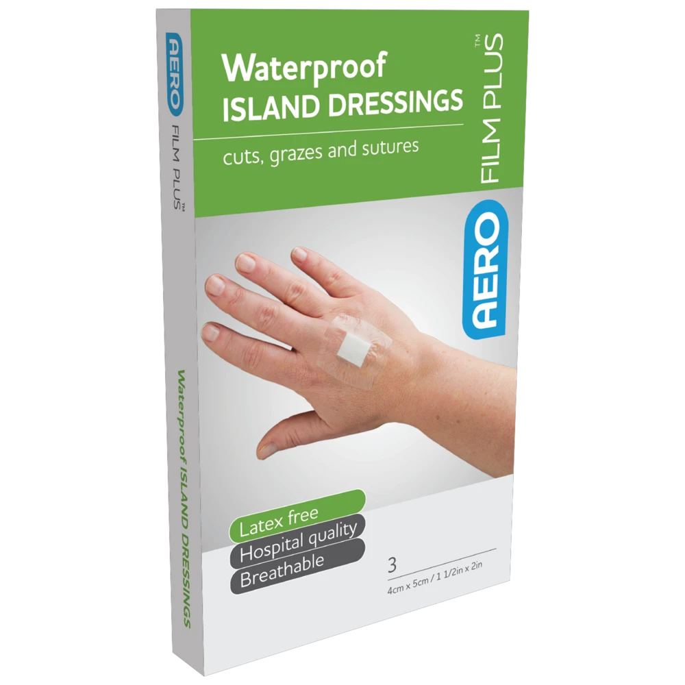 AEROFILM PLUS Waterproof Island Dressing 4 x 5cm Box/3