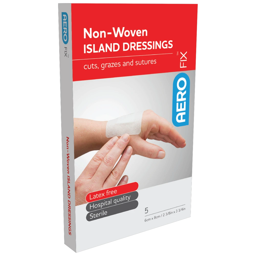 AEROFIX Non-Woven Island Dressing 6 x 8cm Box/5