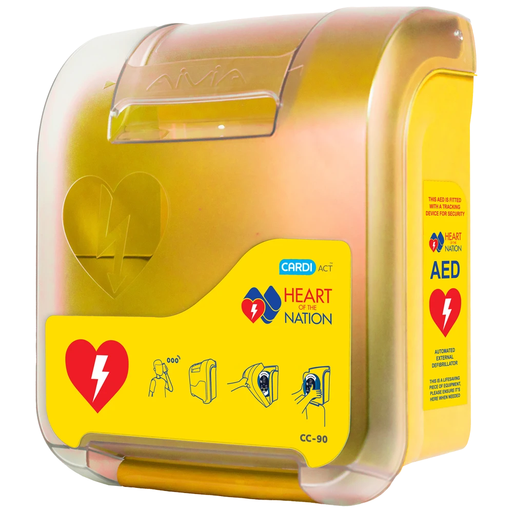HOTN CARDIACT Alarmed AED Cabinet (Yellow)