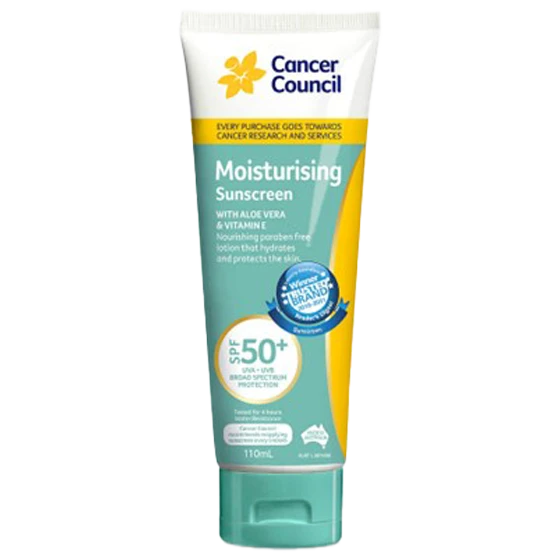 CANCER COUNCIL SPF50+ Moisturising Sunscreen Tube 110mL