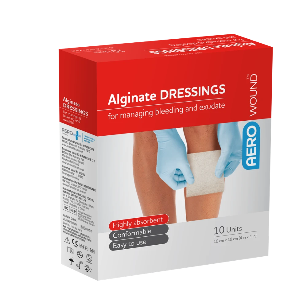 AEROWOUND Alginate Dressing 10 x 10cm Box/10