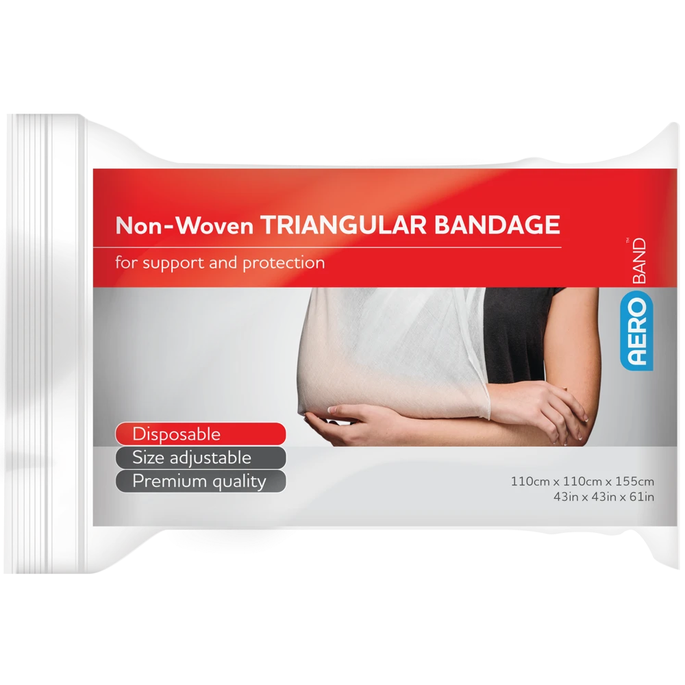AEROBAND Non-Woven Triangular Bandage 110 x 110 x 155cm Bag/10