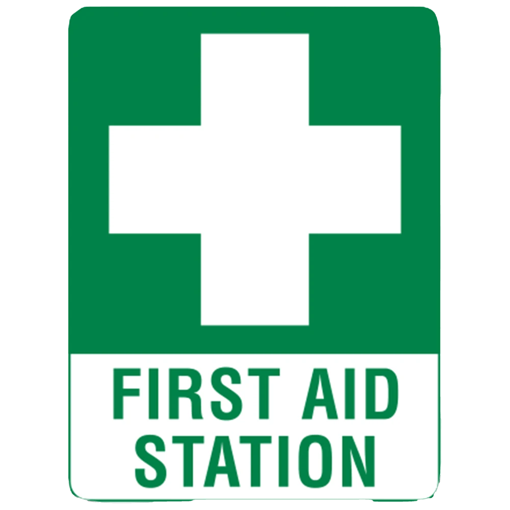 Large Poly First Aid Station Sign 60 x 45cm