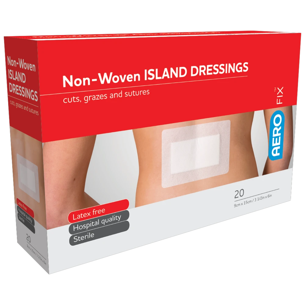 AEROFIX Non-Woven Island Dressing 9 x 15cm Box/20