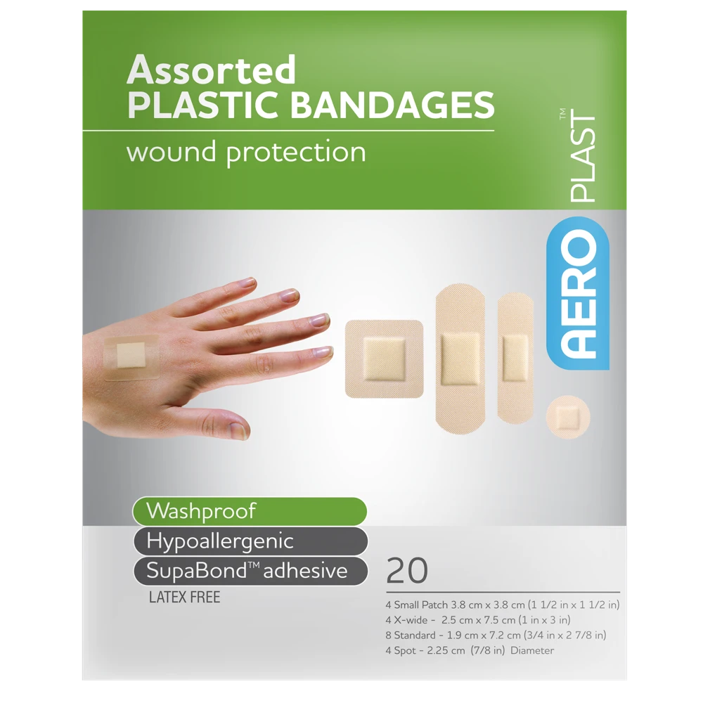 AEROPLAST Plastic Assorted Dressings Env/20