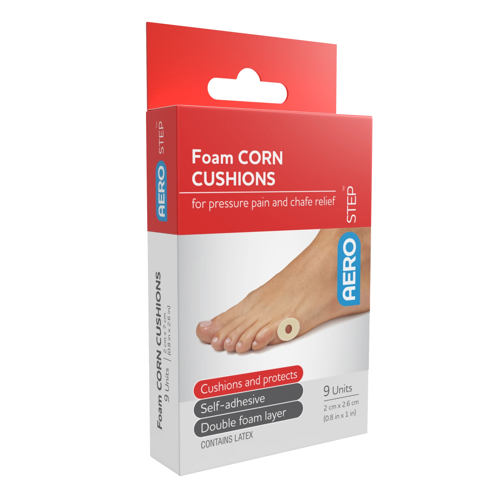 AEROSTEP Foam Corn Cushions 20 x 26mm Box/9