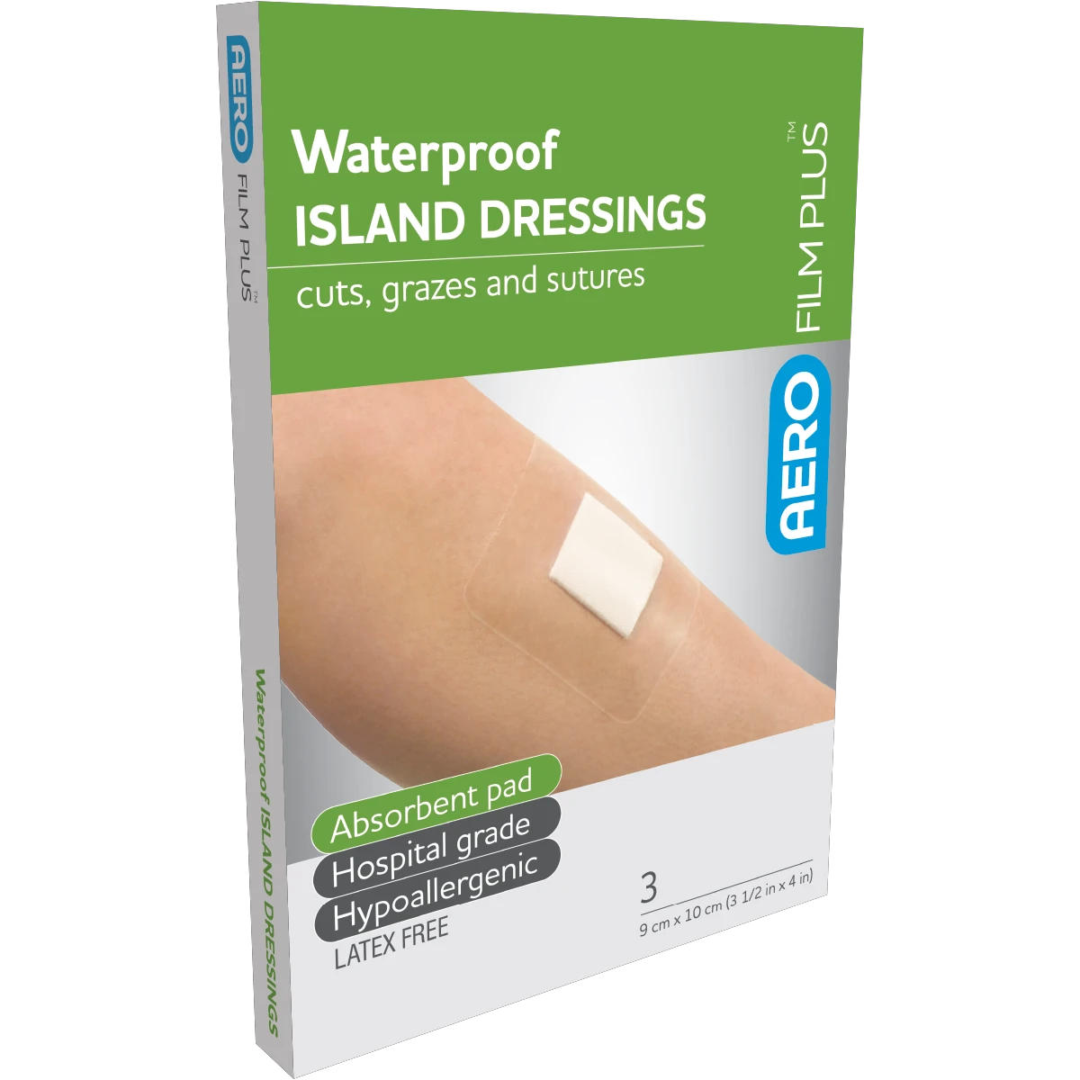 AEROFILM PLUS Waterproof Island Dressing 9 x 10cm Box/3