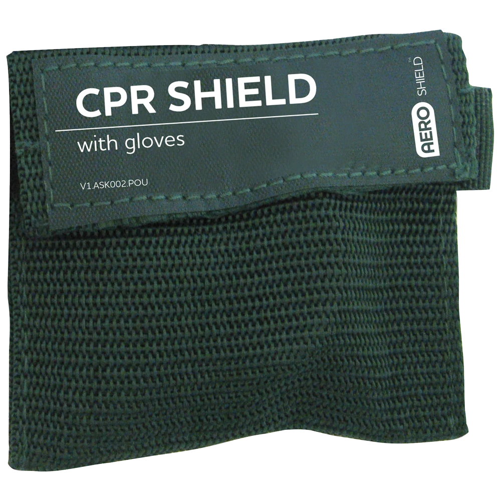 AEROSHIELD Key Ring CPR Face Shield + Gloves