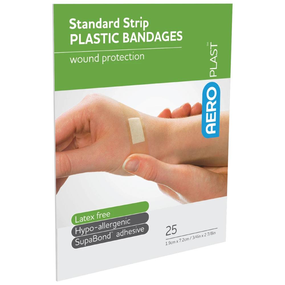 AEROPLAST Plastic Standard Strip 7.2 x 1.9cm Env/25